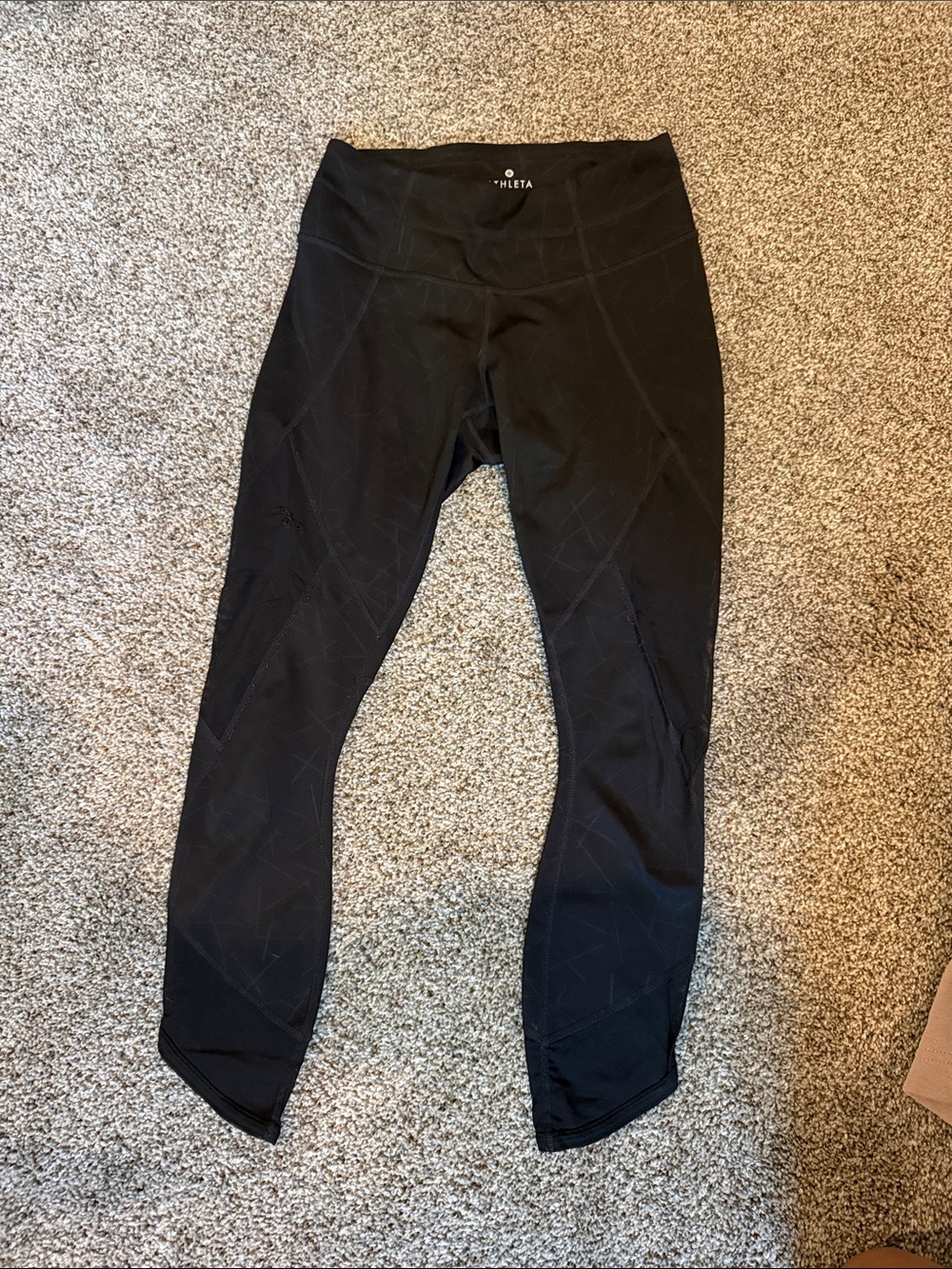 Cropped mesh panel Athleta leggings